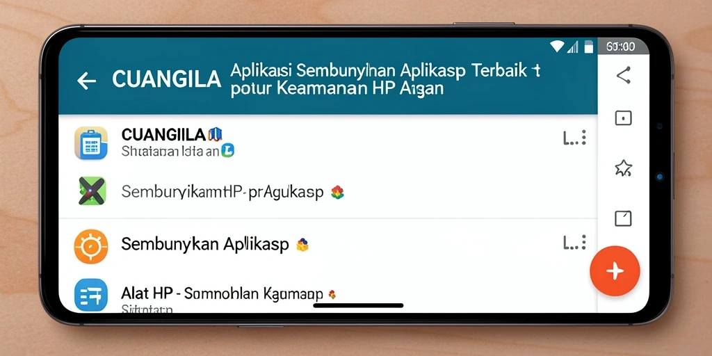 Antarmuka aplikasi CUANGILA yang sederhana dan efisien saat menyembunyikan aplikasi.