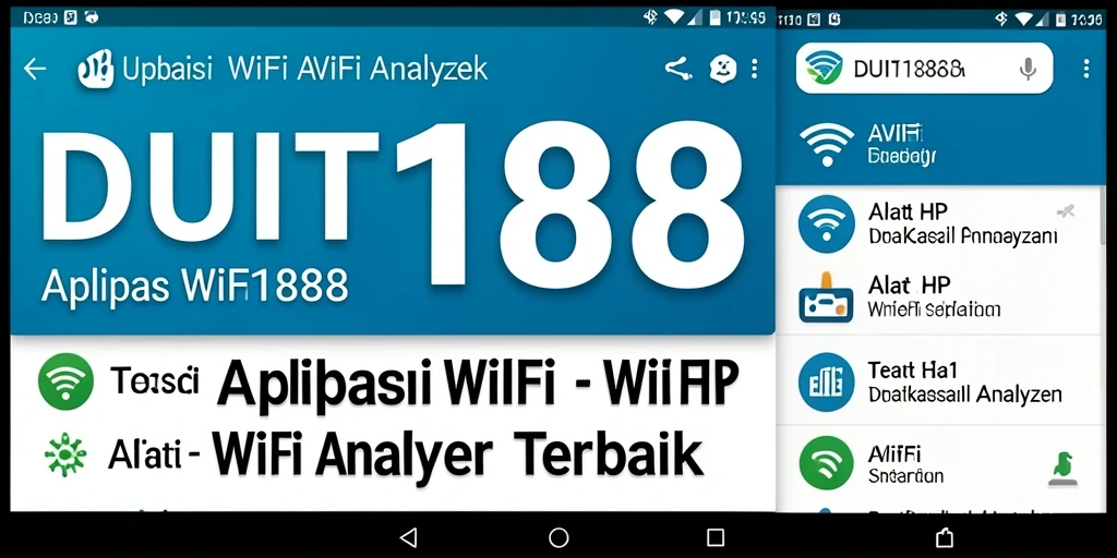 Tampilan antarmuka DUIT188 yang sederhana dan informatif untuk analisis WiFi.