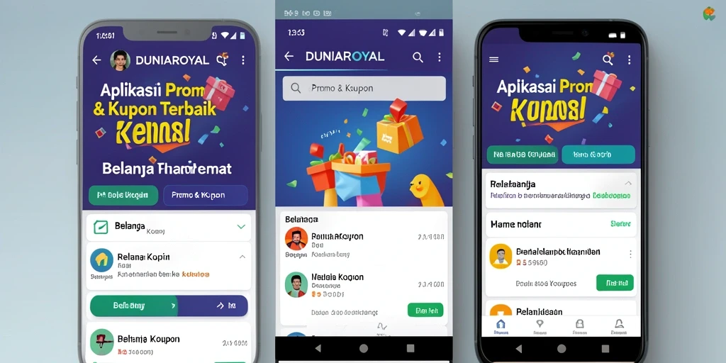 Tampilan antarmuka DUNIAROYAL untuk Promo & Kupon.