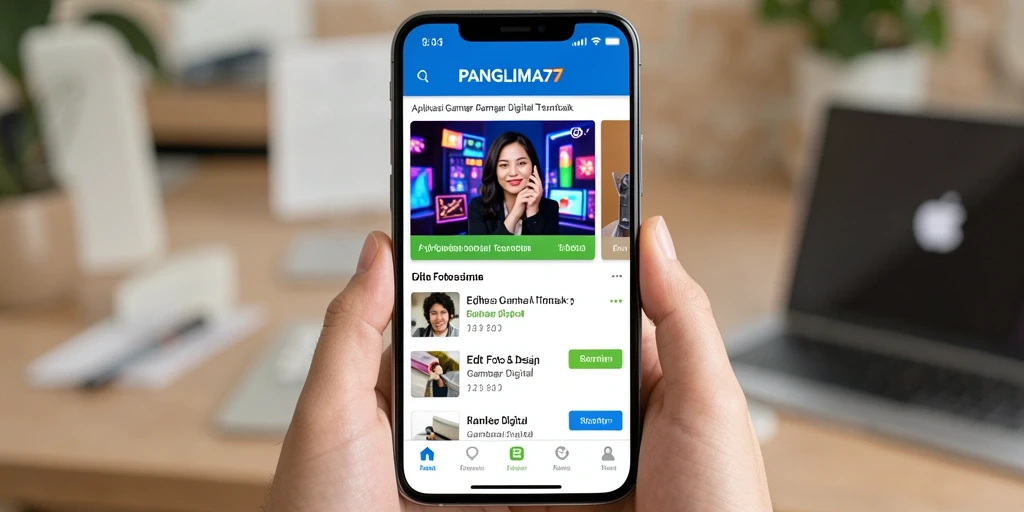 Tampilan antarmuka intuitif dan mudah digunakan pada aplikasi Gambar Digital.