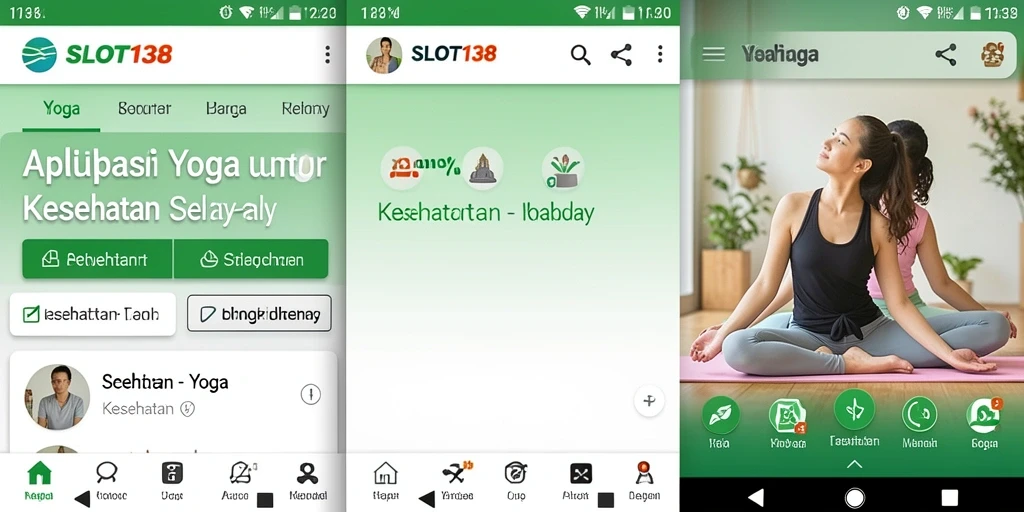 Tampilan antarmuka SLOT138 yang ramah pengguna untuk latihan Yoga.