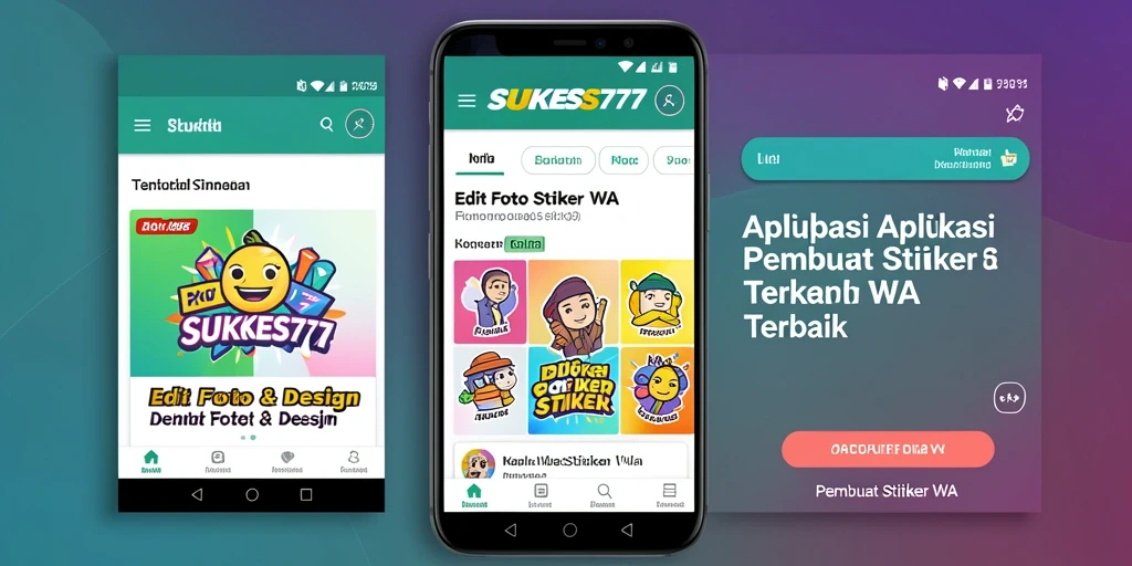 Antarmuka aplikasi Pembuat Stiker WA yang user-friendly dan inovatif.