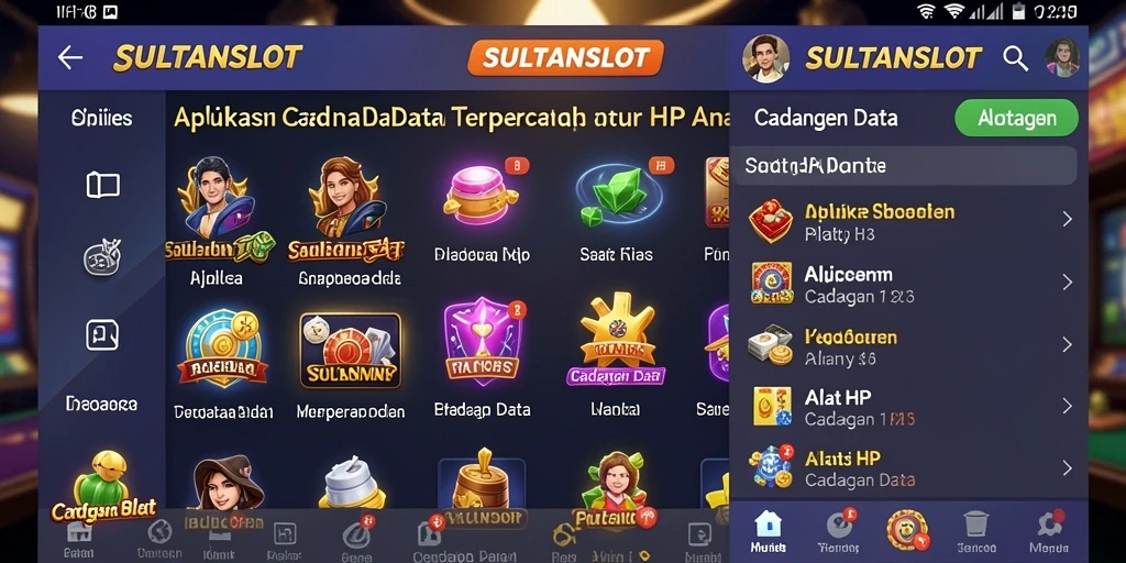 Antarmuka SULTANSLOT untuk cadangan data yang sederhana dan efektif.