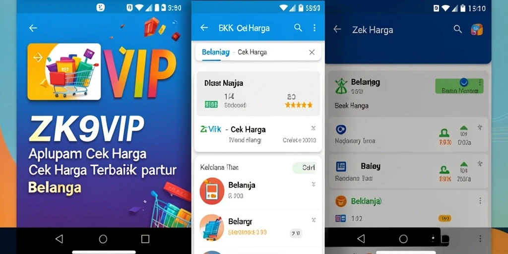 Tampilan antarmuka ZK9VIP dengan fungsionalitas Cek Harga.