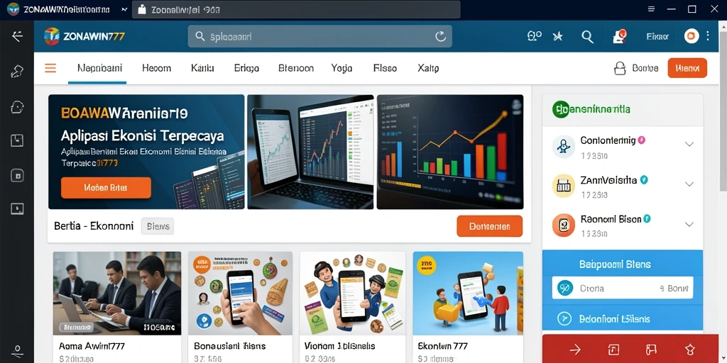 Antarmuka ZONAWIN777 yang informatif dan ramah pengguna.
