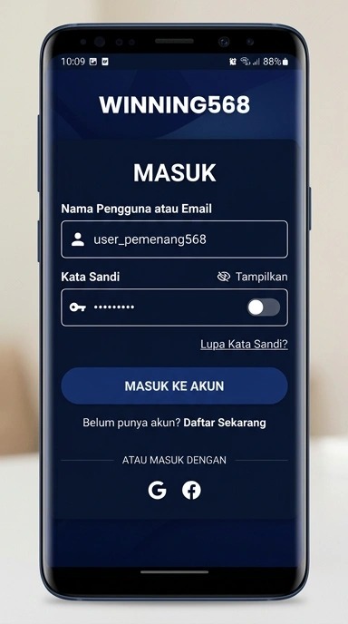 Panduan Login Akun winning568 untuk Pengguna Android